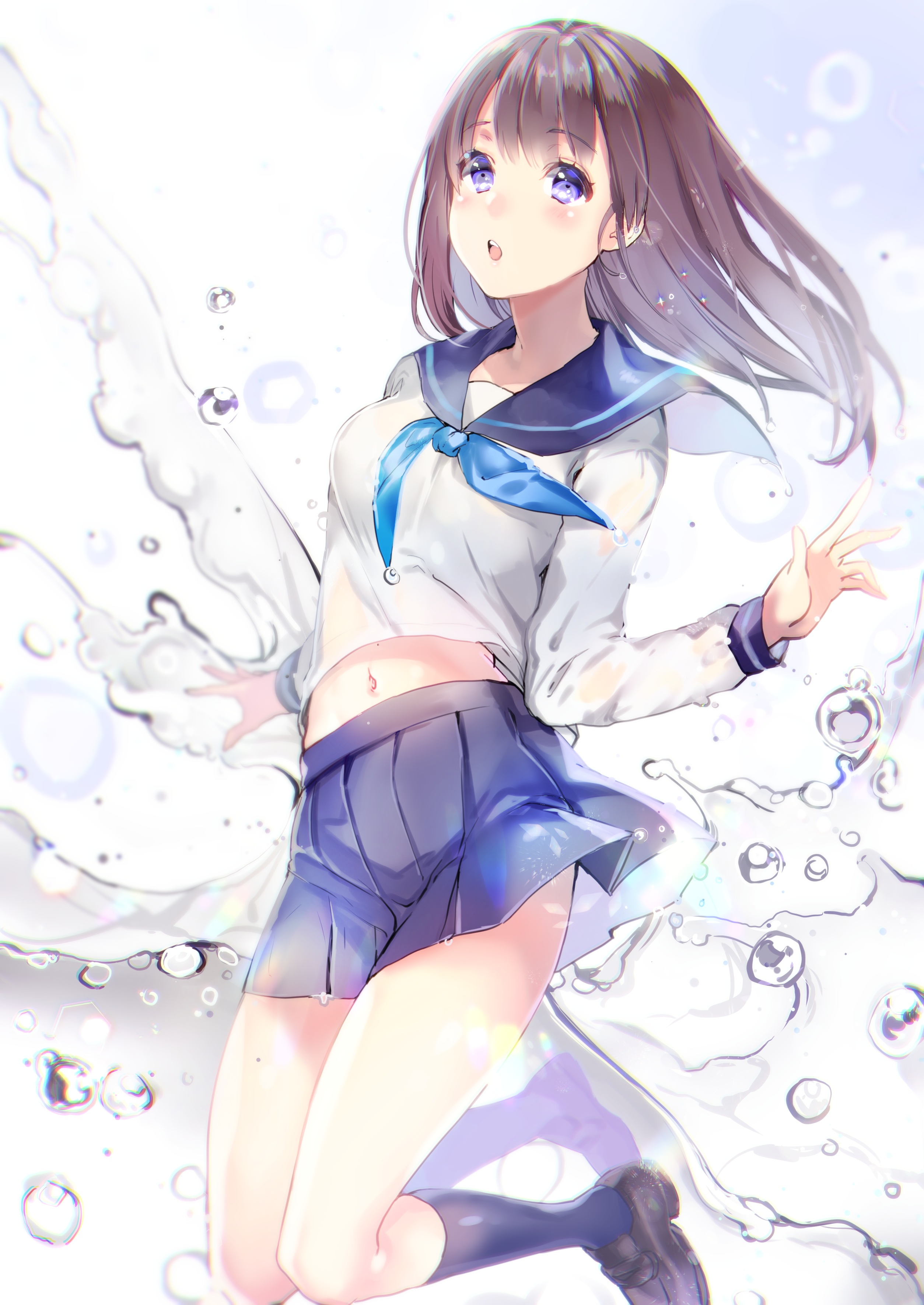 Kirushi Killcy See Through Seifuku Skirt Lift Wet Clothes 575503 Yandere 